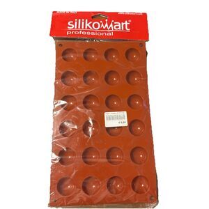 Silikomart Professional 24 Slot Silicone Mold In Terracota NIP 12” X 7”